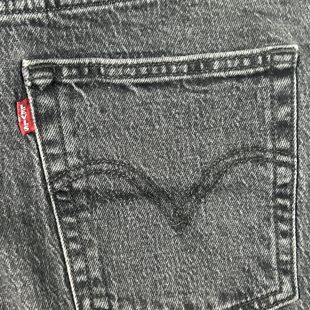 Y2K 2000s Levis Premium Loose Baggy Jeans Womena 30x28 Black Relaxed Ribcage VTG - Picture 6 of 14